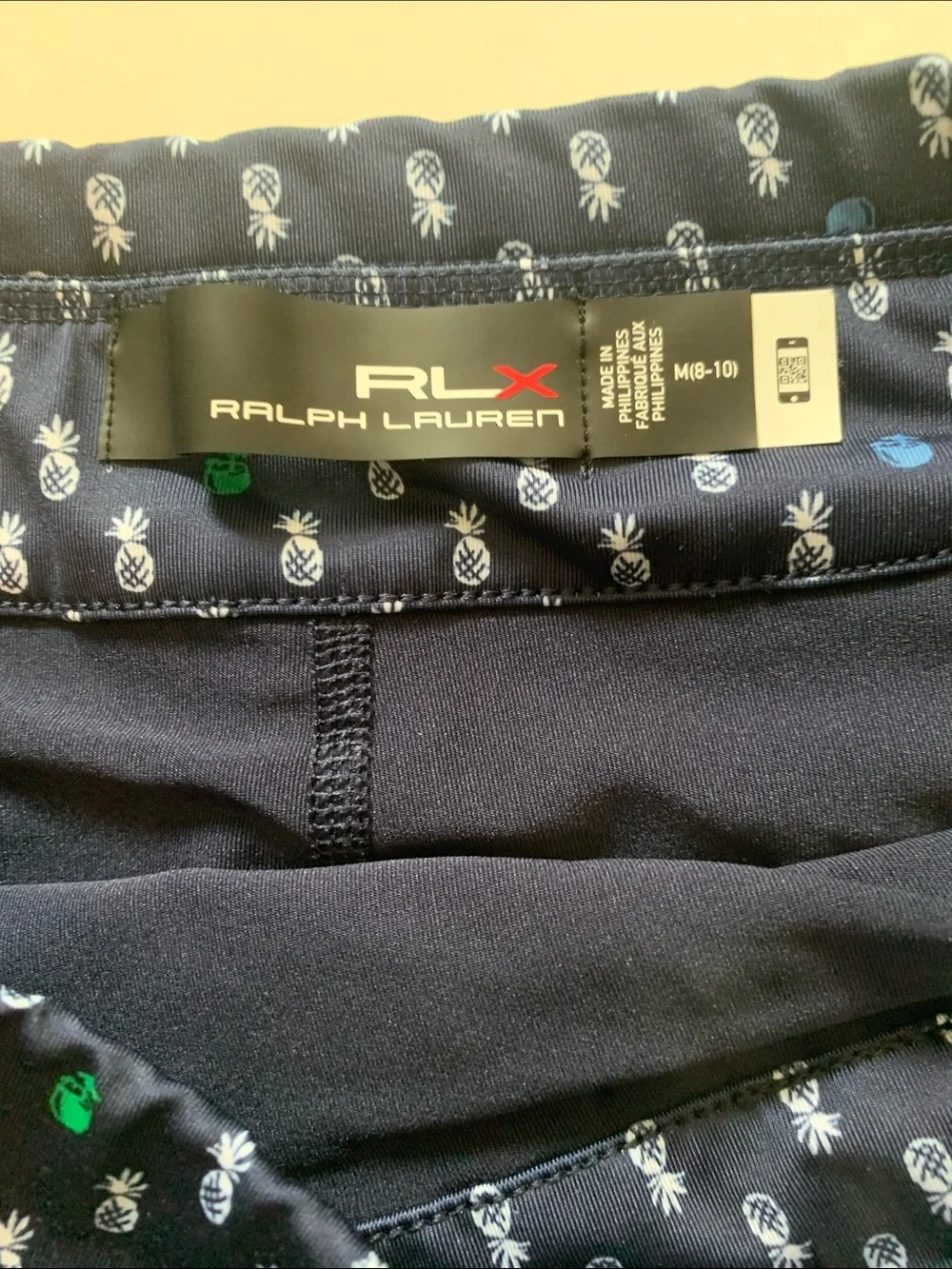 Ralph Lauren Navy Skort with Pineapple Motif Size M(8-10)